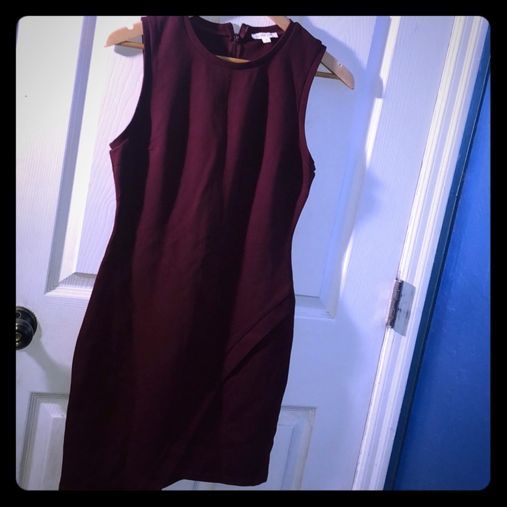 Dark Red fitted dress. Size S